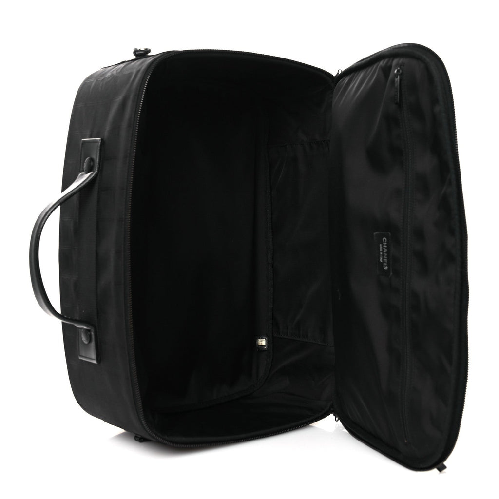 Chanel Nylon Travel Shoulder Bag Black