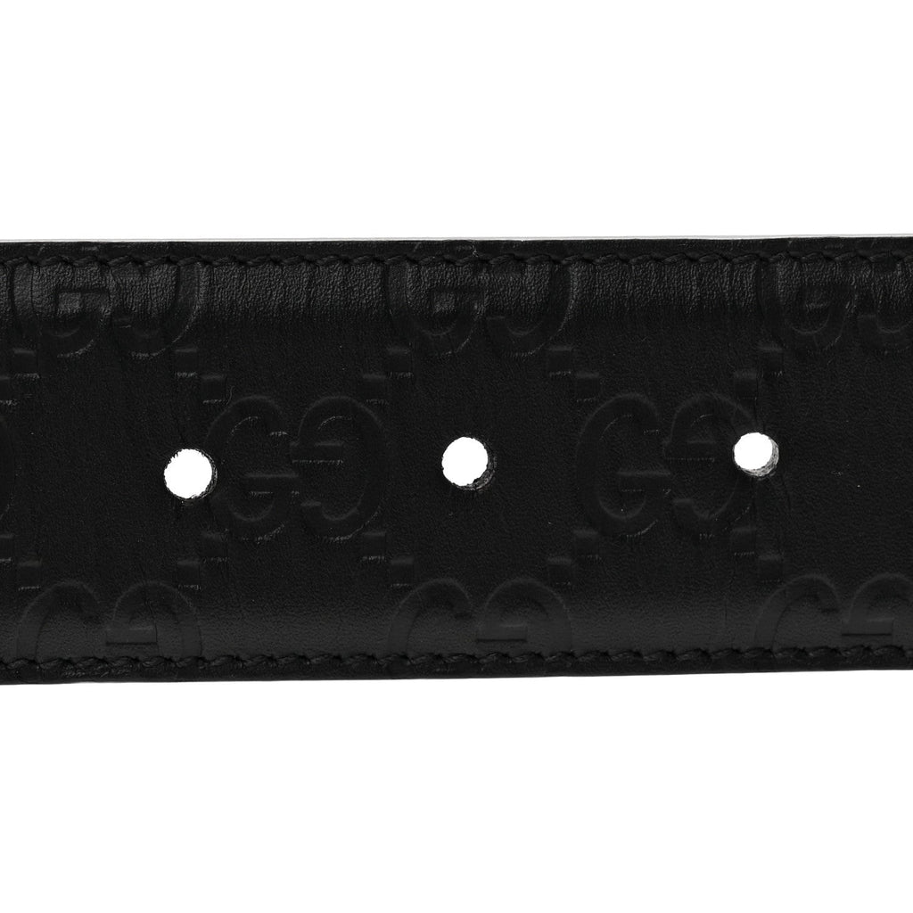 Gucci Guccissima Signature Interlocking G 40mm Belt 85 34 Black
