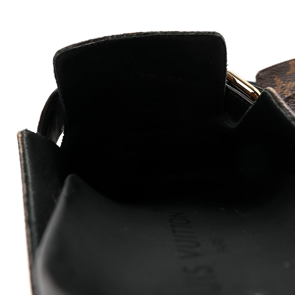 Louis Vuitton Patent Monogram Womens Cosy Flat Comfort Clog Mules 38 Brown