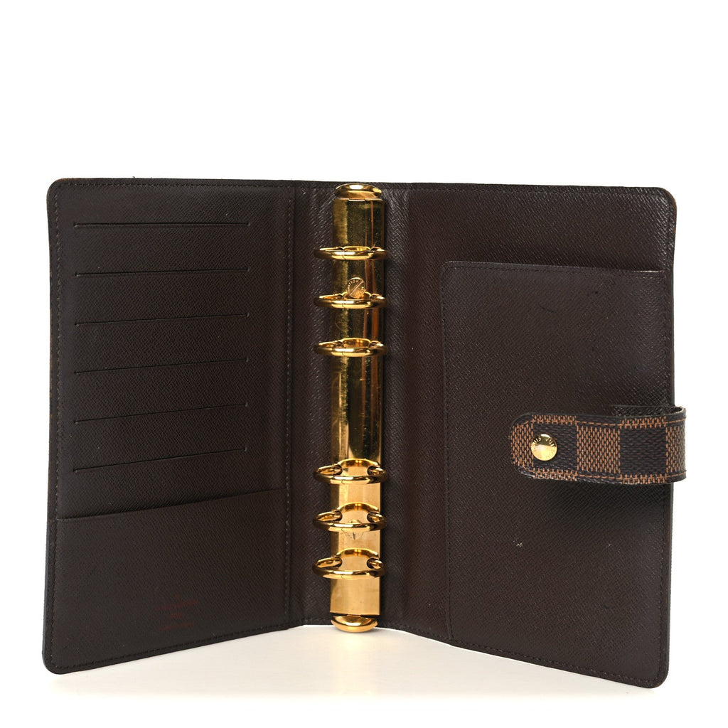 Louis Vuitton Damier Ebene Medium Ring Agenda Cover
