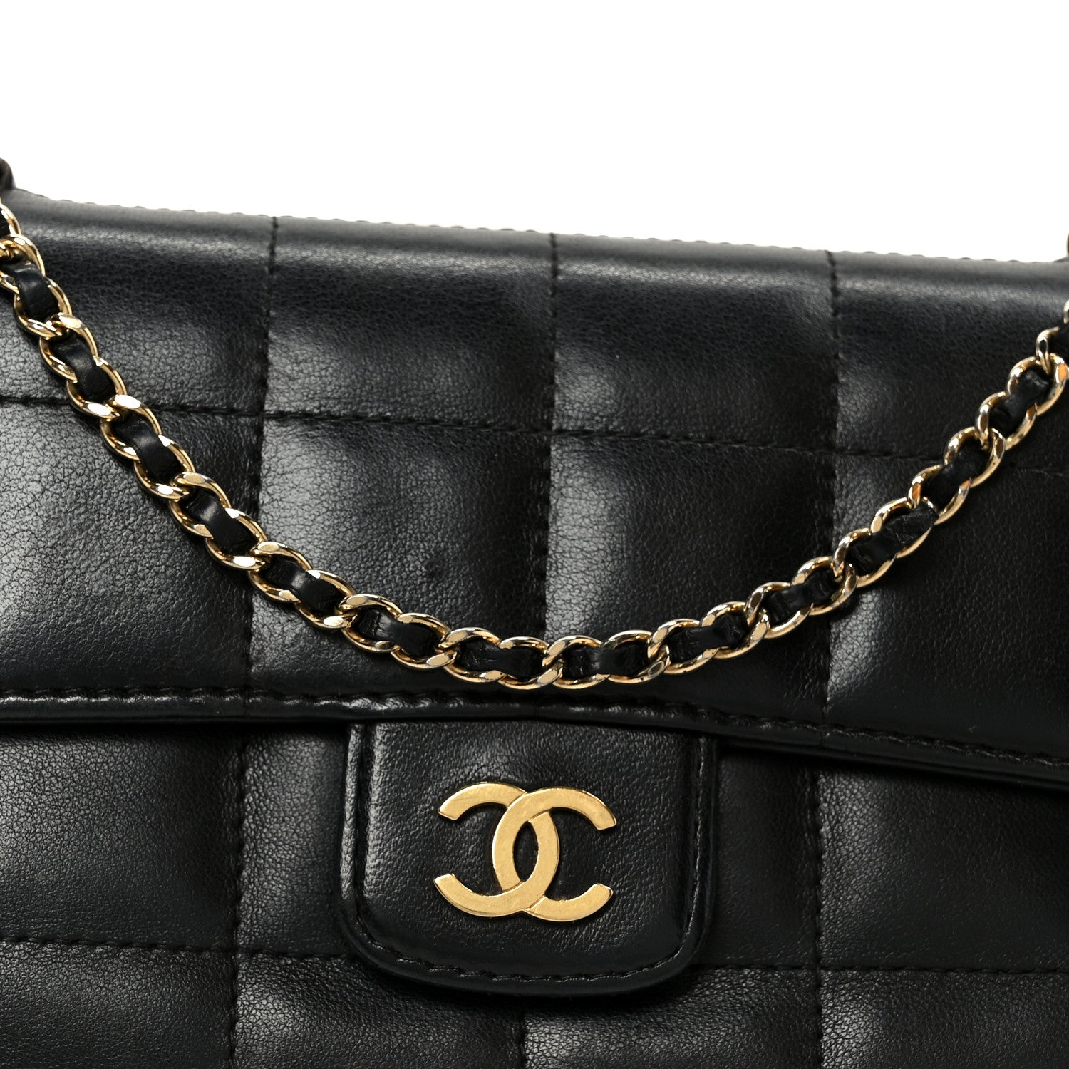 Chanel Lambskin Quilted Mini Chocolate Bar Flap Black