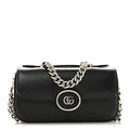 Gucci Senna Calfskin Petite GG Top Handle Shoulder Bag Black