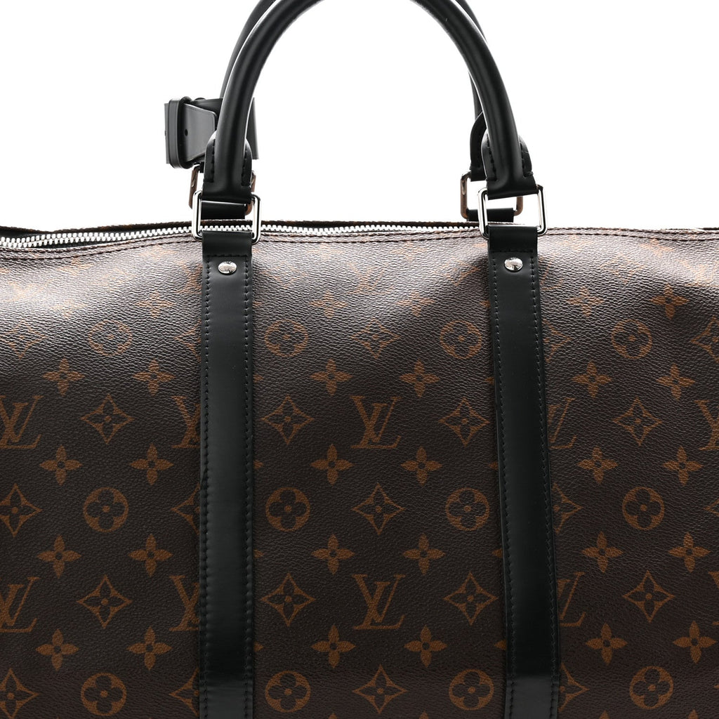 Louis Vuitton Monogram Macassar Keepall Bandouliere 55