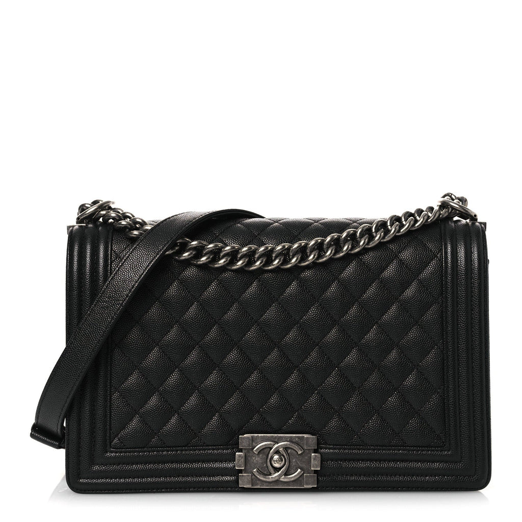 Chanel Caviar Quilted New Medium Boy Flap Black