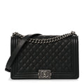 Chanel Caviar Quilted New Medium Boy Flap Black