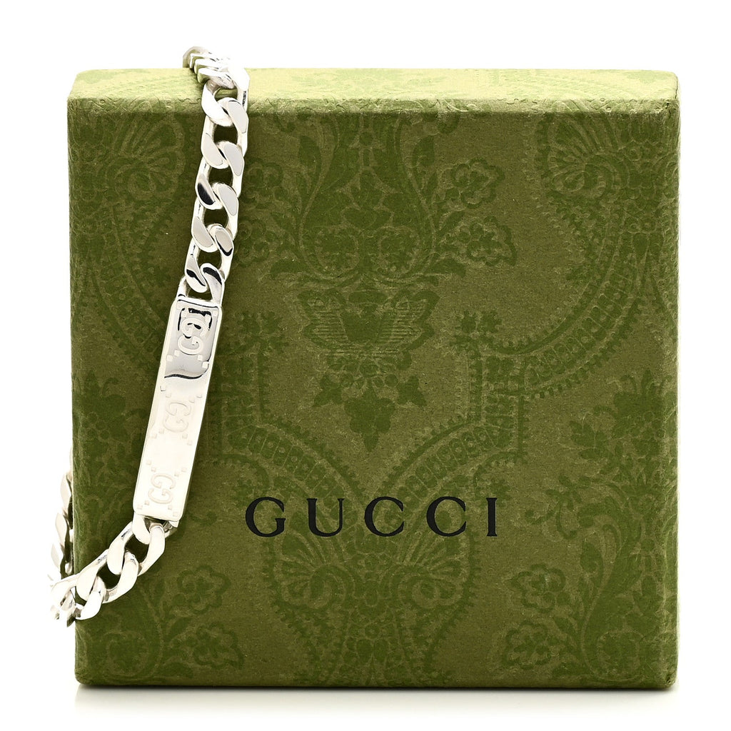 Gucci Sterling Silver GG ID Chain Bracelet
