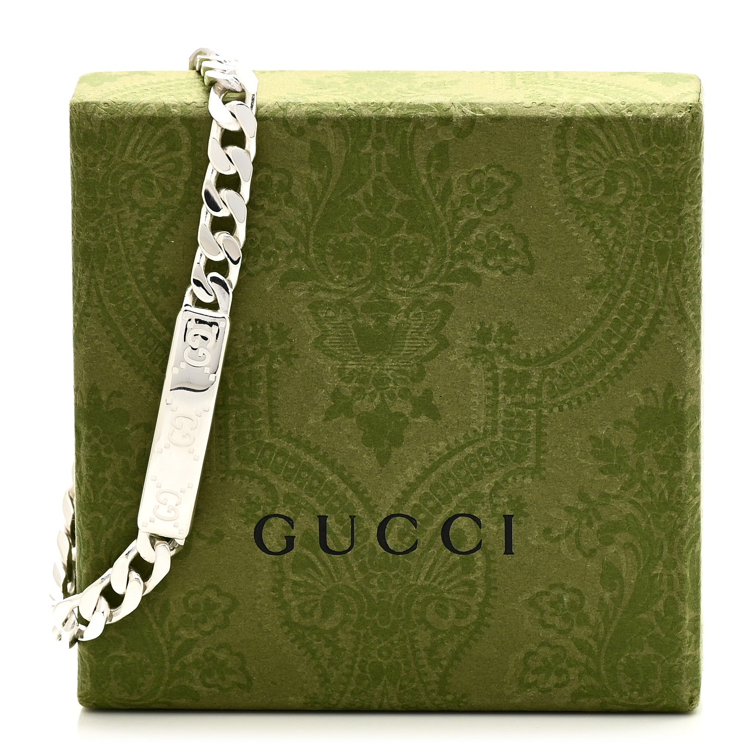 Gucci Sterling Silver GG ID Chain Bracelet