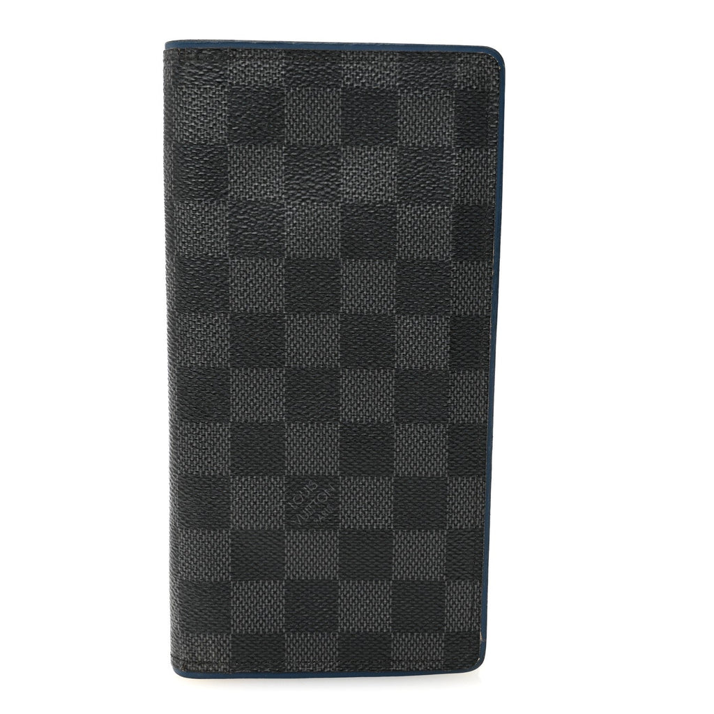 Louis Vuitton Damier Graphite Brazza Wallet Bleu Neon