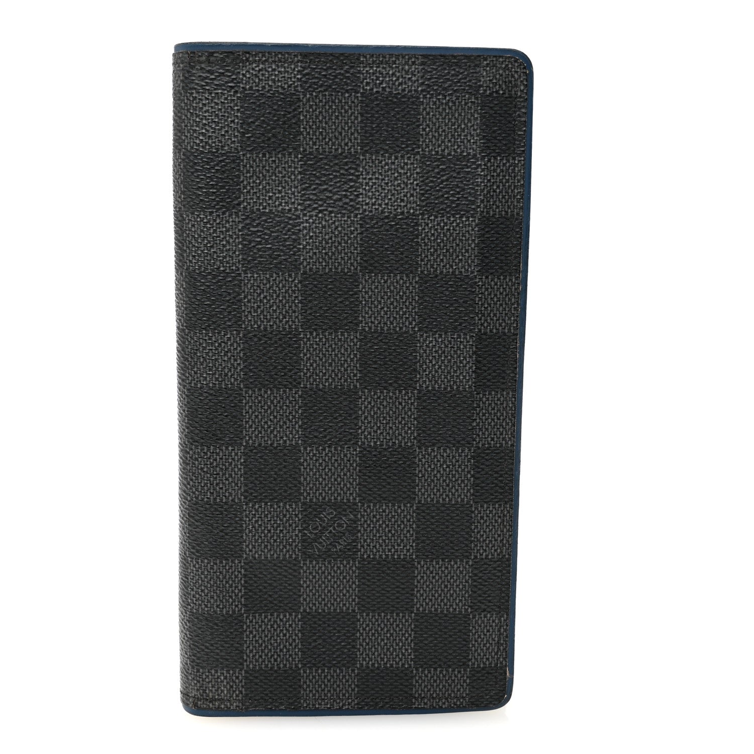Louis Vuitton Damier Graphite Brazza Wallet Bleu Neon