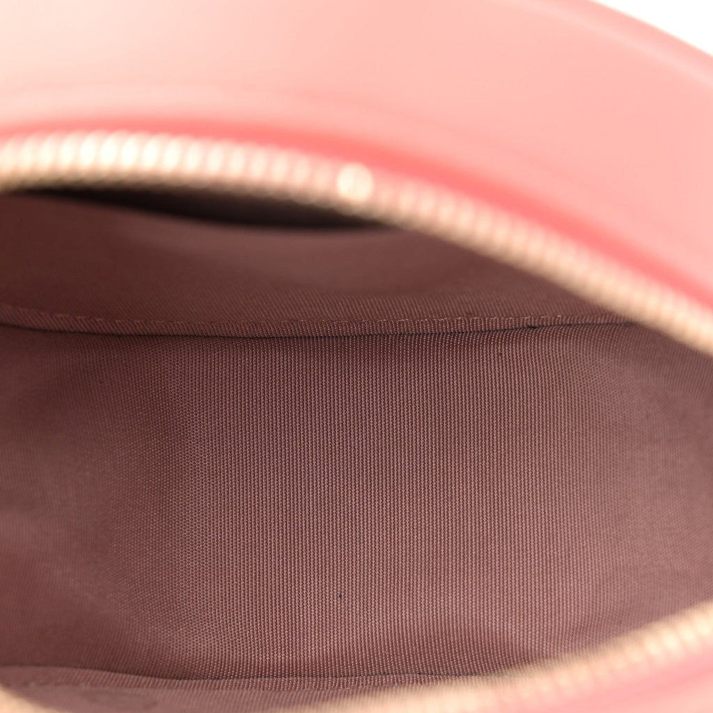 Chanel Lambskin Quilted Chanel 19 Round Clutch With Chain Pink