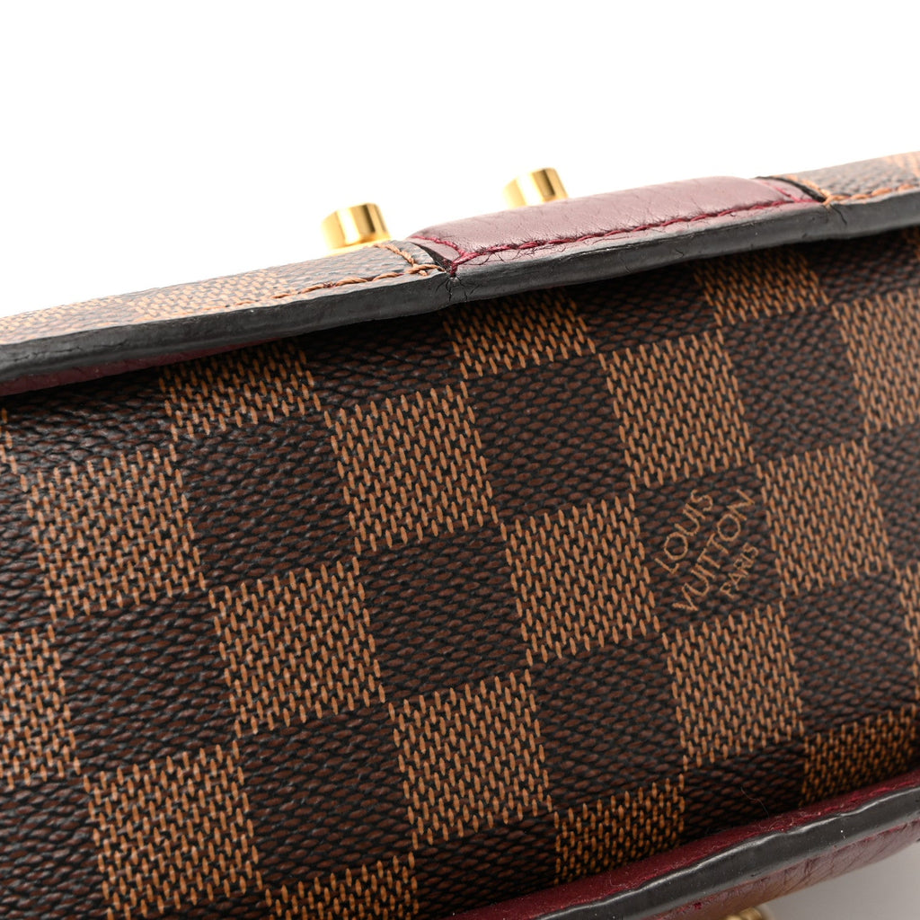 Louis Vuitton Damier Ebene Cuir Taurillon Wight Bordeaux
