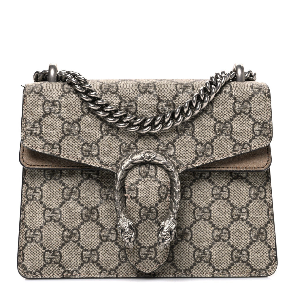 Gucci GG Supreme Monogram Mini Dionysus Shoulder Bag Taupe