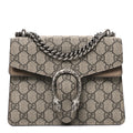 Gucci GG Supreme Monogram Mini Dionysus Shoulder Bag Taupe