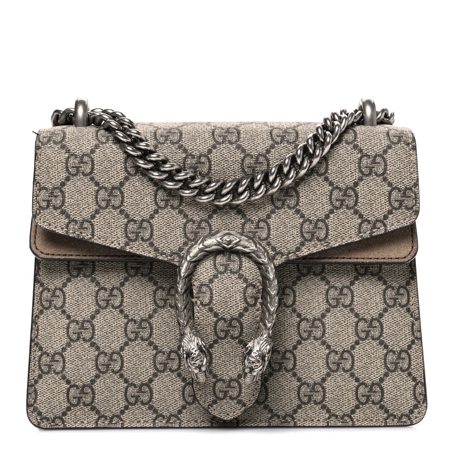 Gucci GG Supreme Monogram Mini Dionysus Shoulder Bag Taupe
