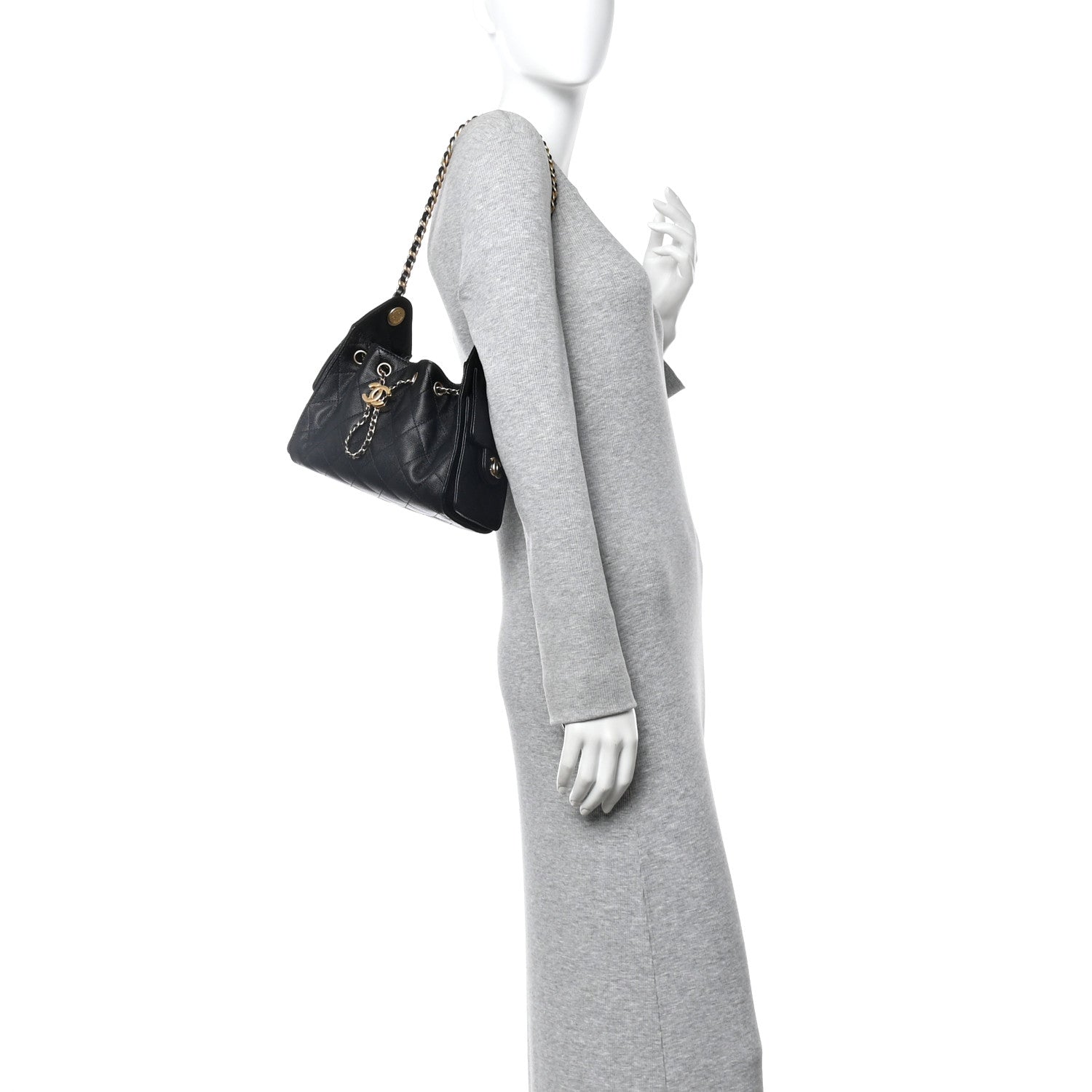 Chanel Caviar Quilted Mini Chanel 25 Handbag Black