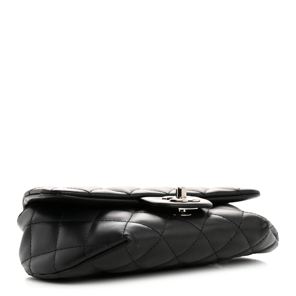 Chanel Calfskin Quilted CC Uniform Flap Belt Bag Black