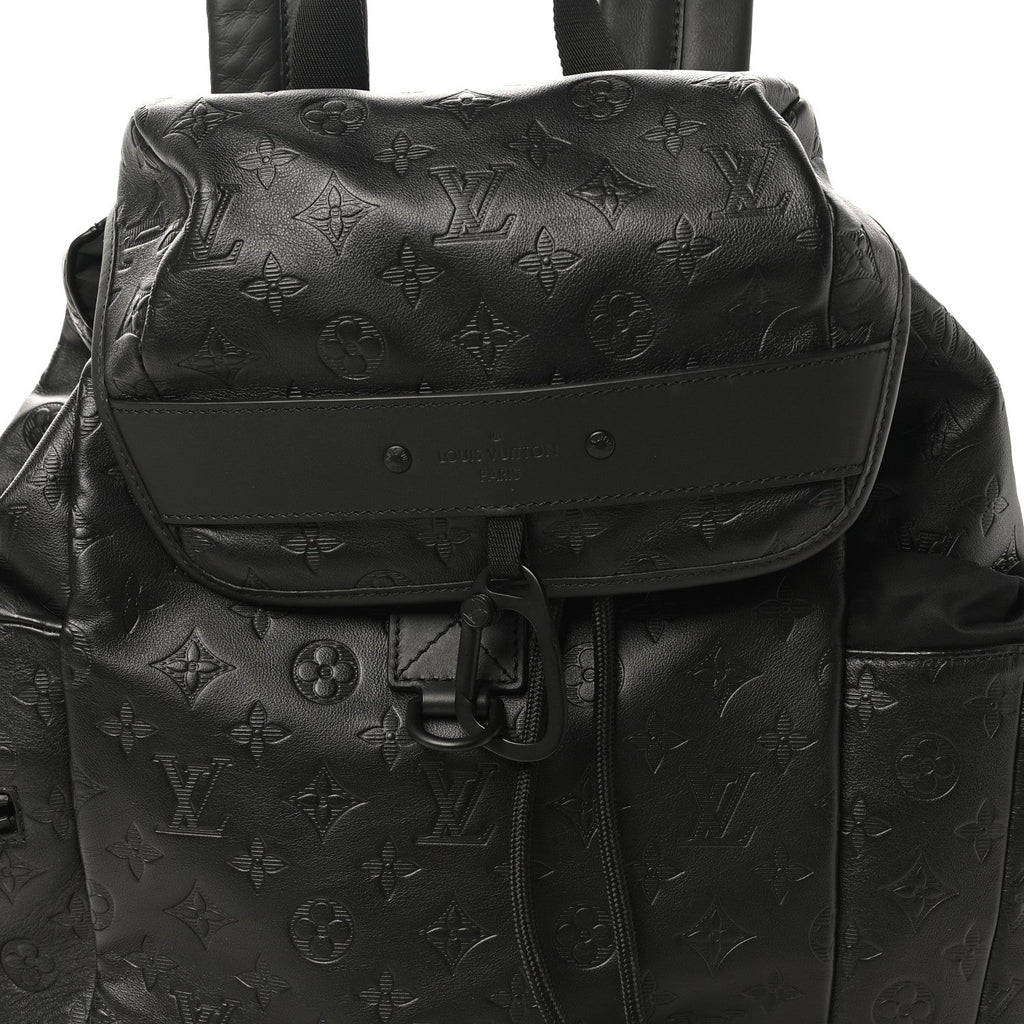 Louis Vuitton Calfskin Monogram Shadow Discovery Backpack Black
