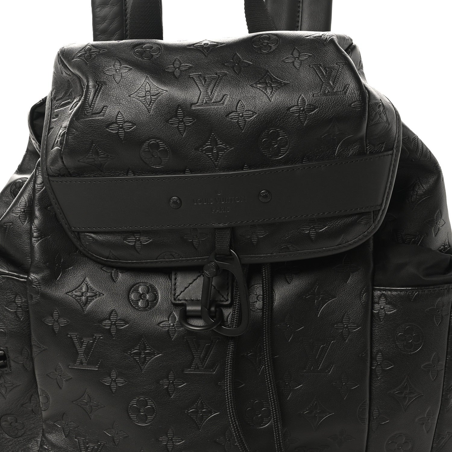 Louis Vuitton Calfskin Monogram Shadow Discovery Backpack Black