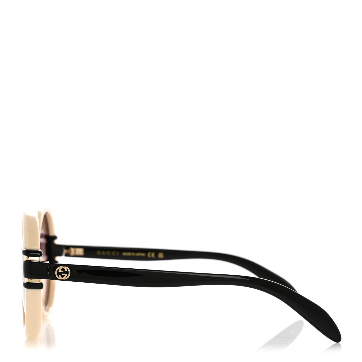 Gucci Acetate Round Sunglasses GG1067S White Black