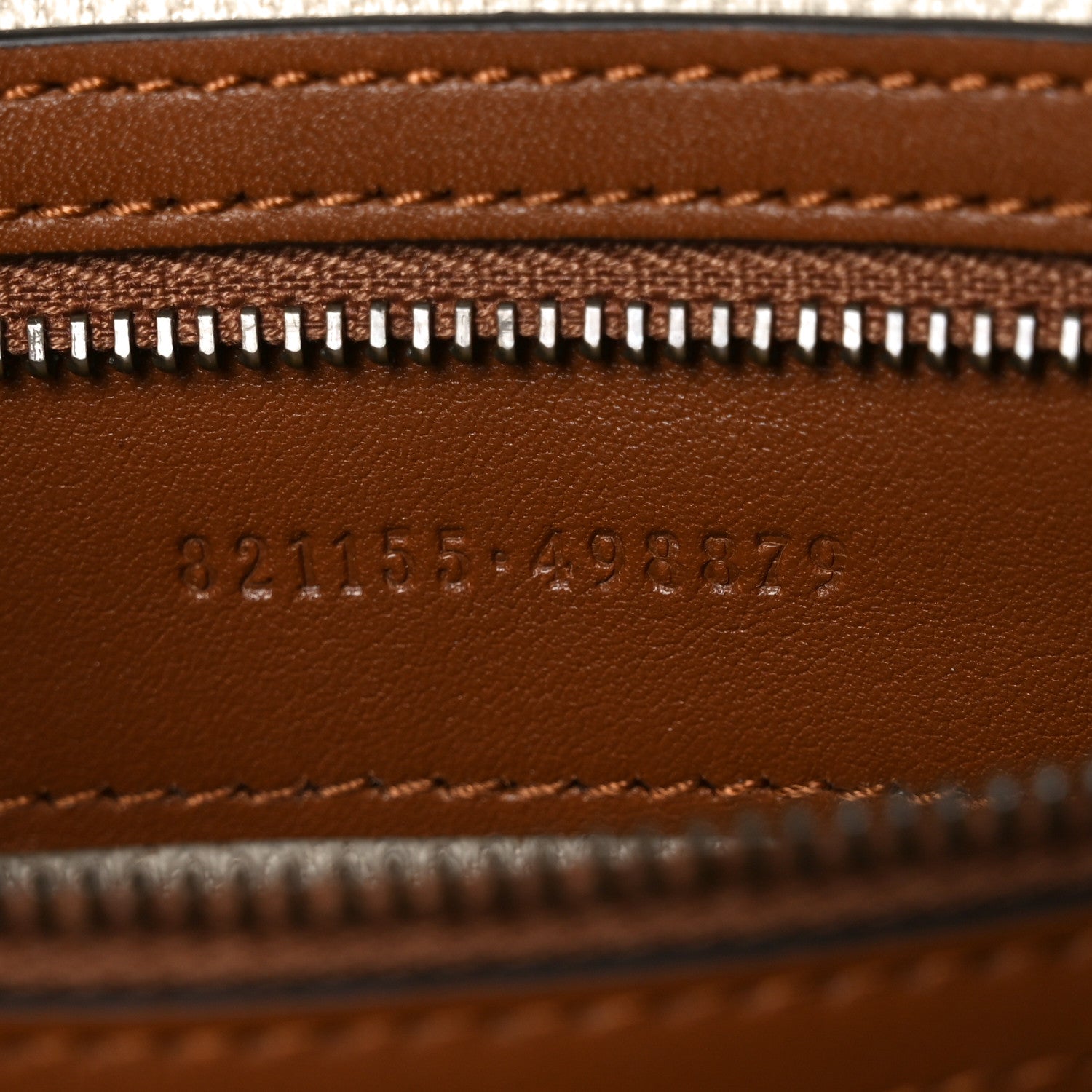 Gucci GG Supreme Monogram Textured Calfskin Emblem Small Crossbody Beige Ebony Old Sundial