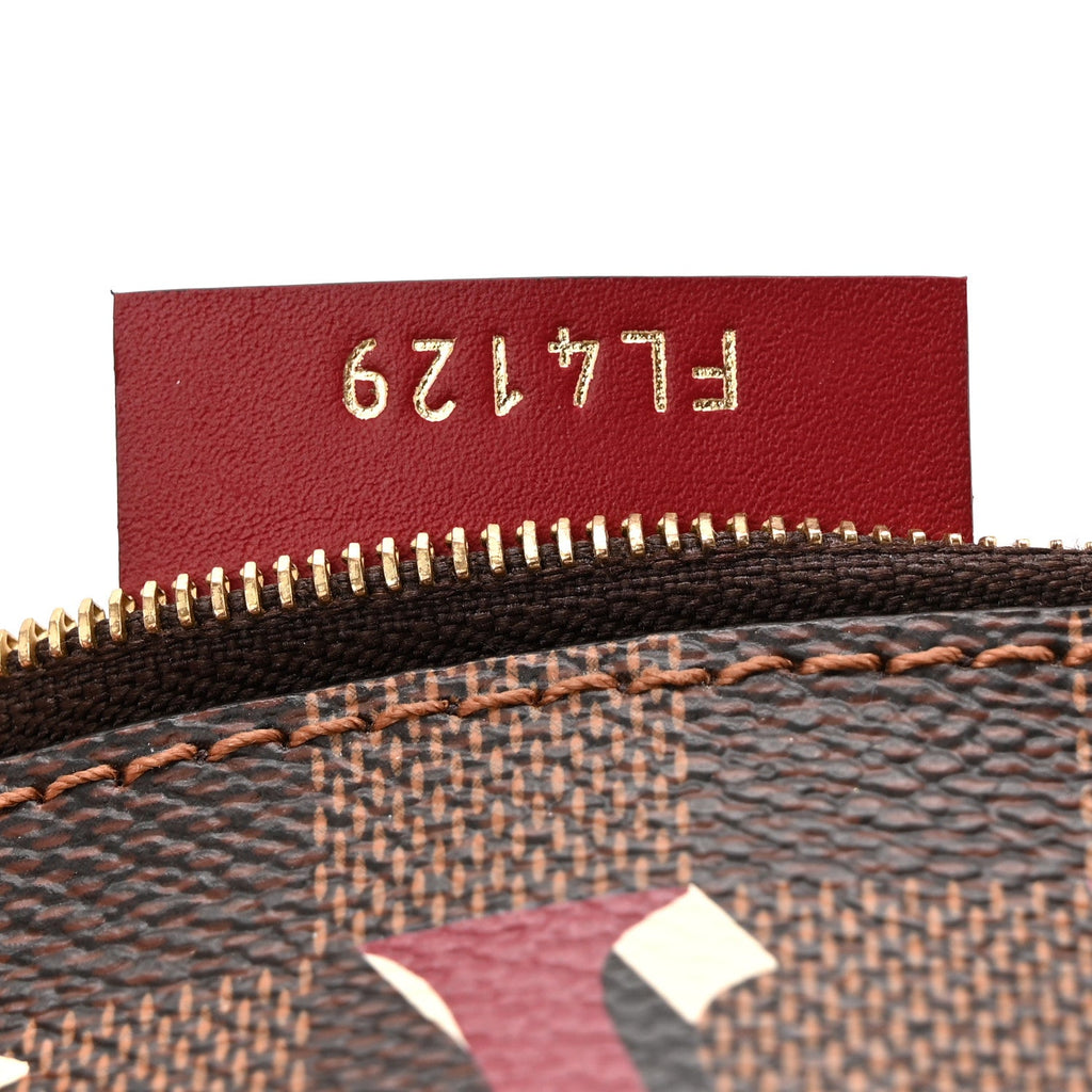 Louis Vuitton Damier Ebene Belmont Pochette Cherry Berry