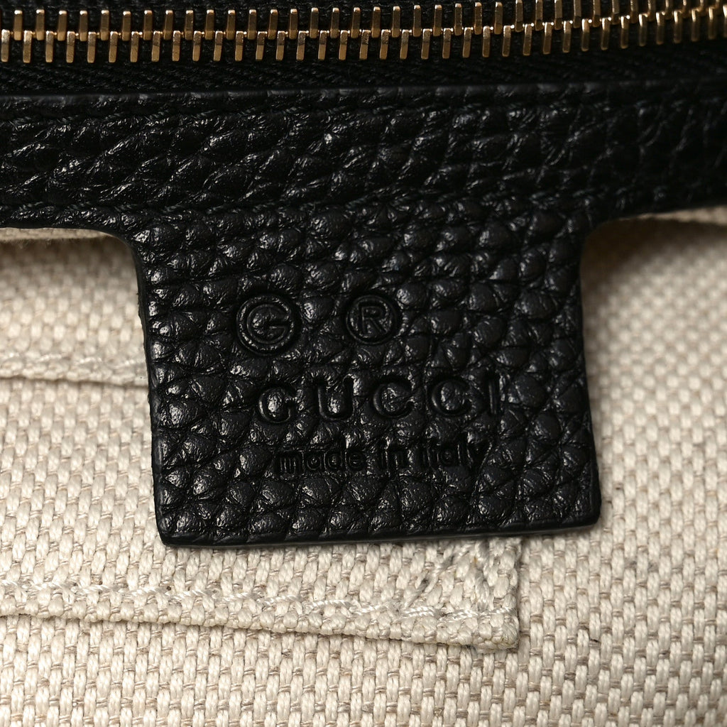 Gucci Pebbled Calfskin Large Soho Hobo Black
