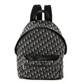 Christian Dior Oblique Calfskin Rider Backpack Beige Black