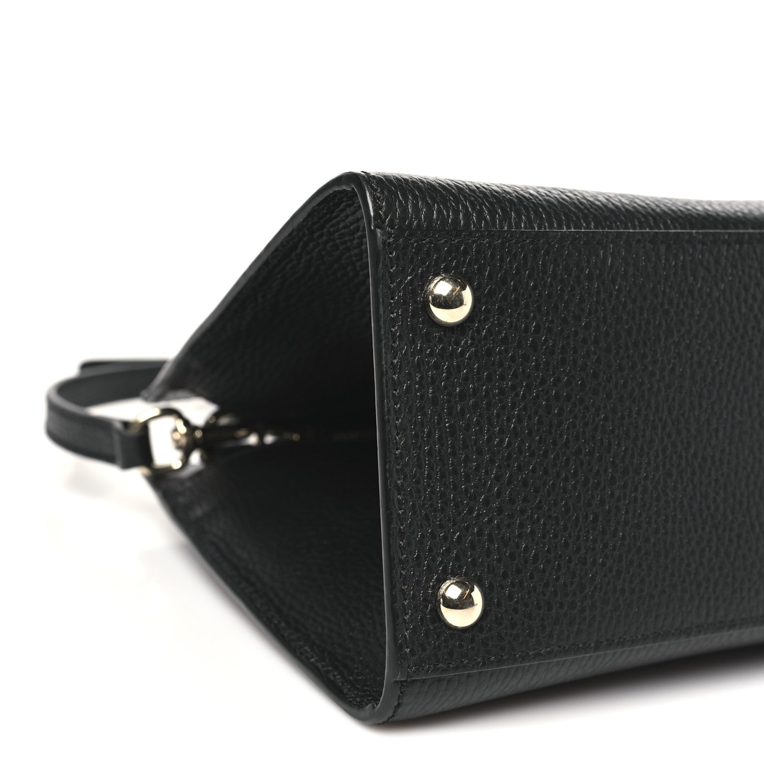Gucci Dollar Calfskin Medium Soho Top Handle Satchel Black