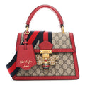 Gucci GG Supreme Monogram Small Queen Margaret Top Handle Bag Red