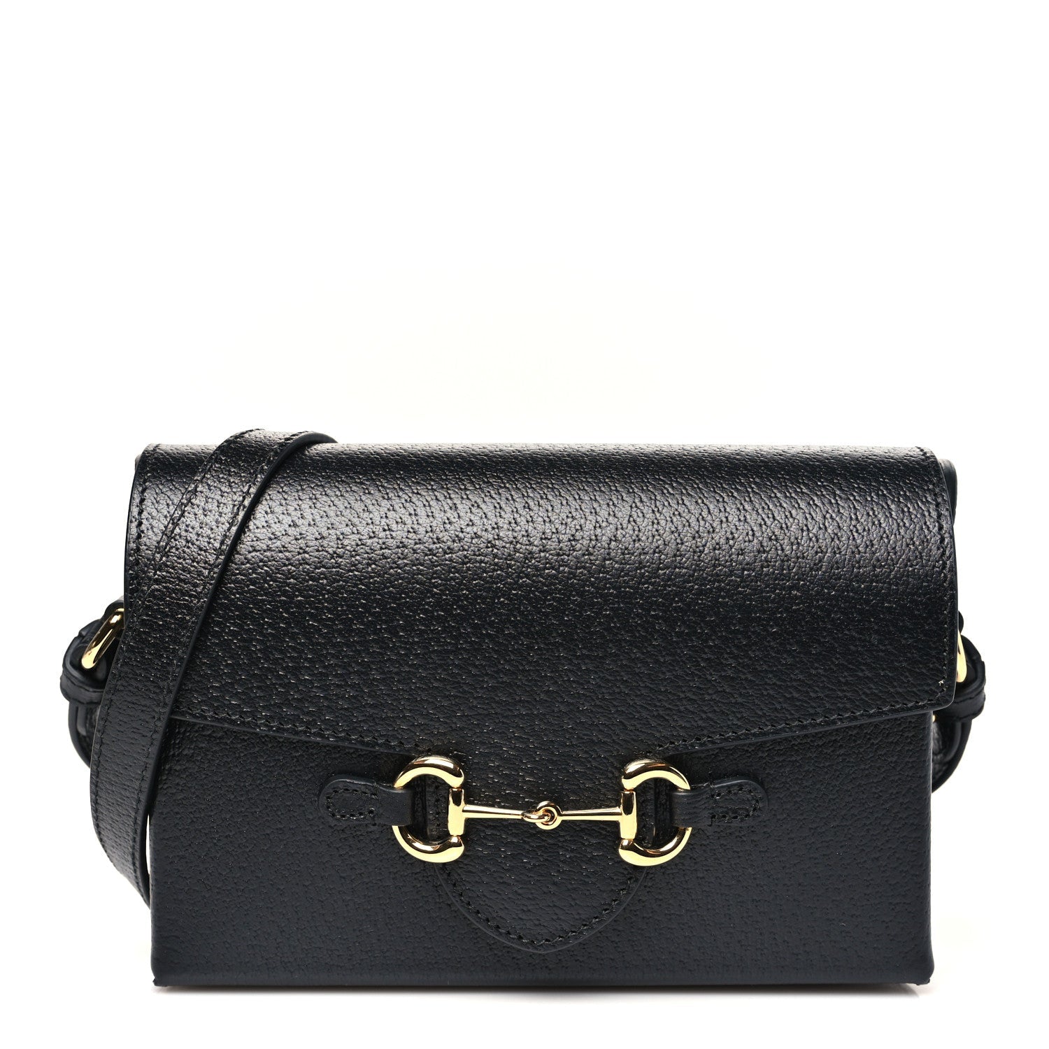 Gucci Calfskin Horsebit 1955 Shoulder Bag Black