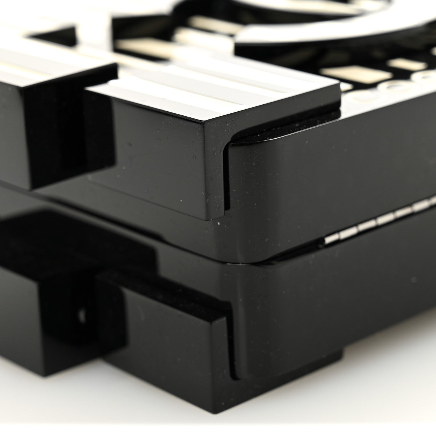 Chanel Plexiglass Barcode Boy Brick Lego Clutch Black