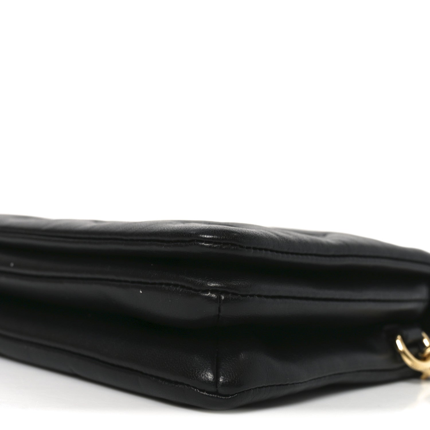Louis Vuitton Lambskin Embossed Monogram Pochette Coussin Black