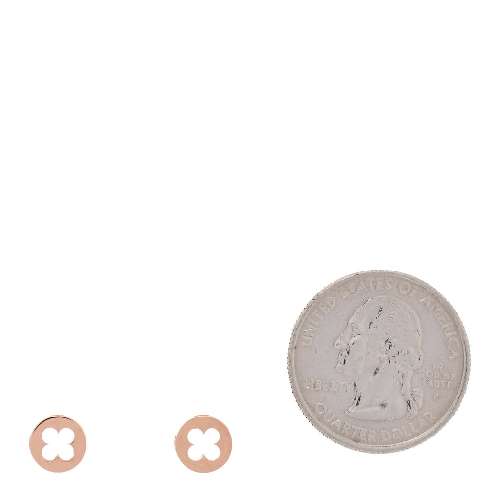 Louis Vuitton 18K Pink Gold Empreinte Ear Studs Earrings