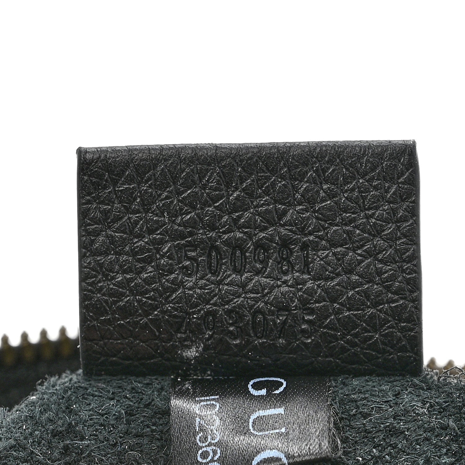 Gucci Pebbled Calfskin Medium Logo Portfolio Clutch Black