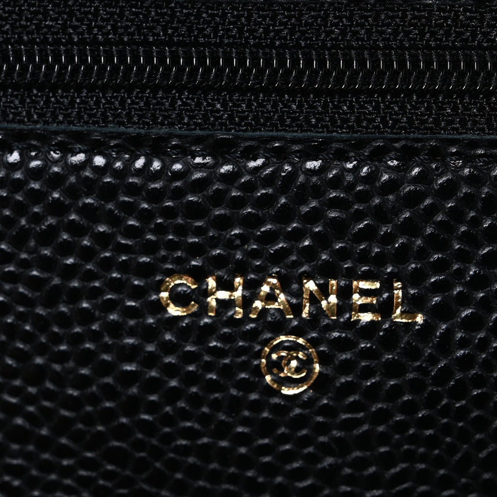 Chanel Caviar Quilted Wallet on Chain WOC Black