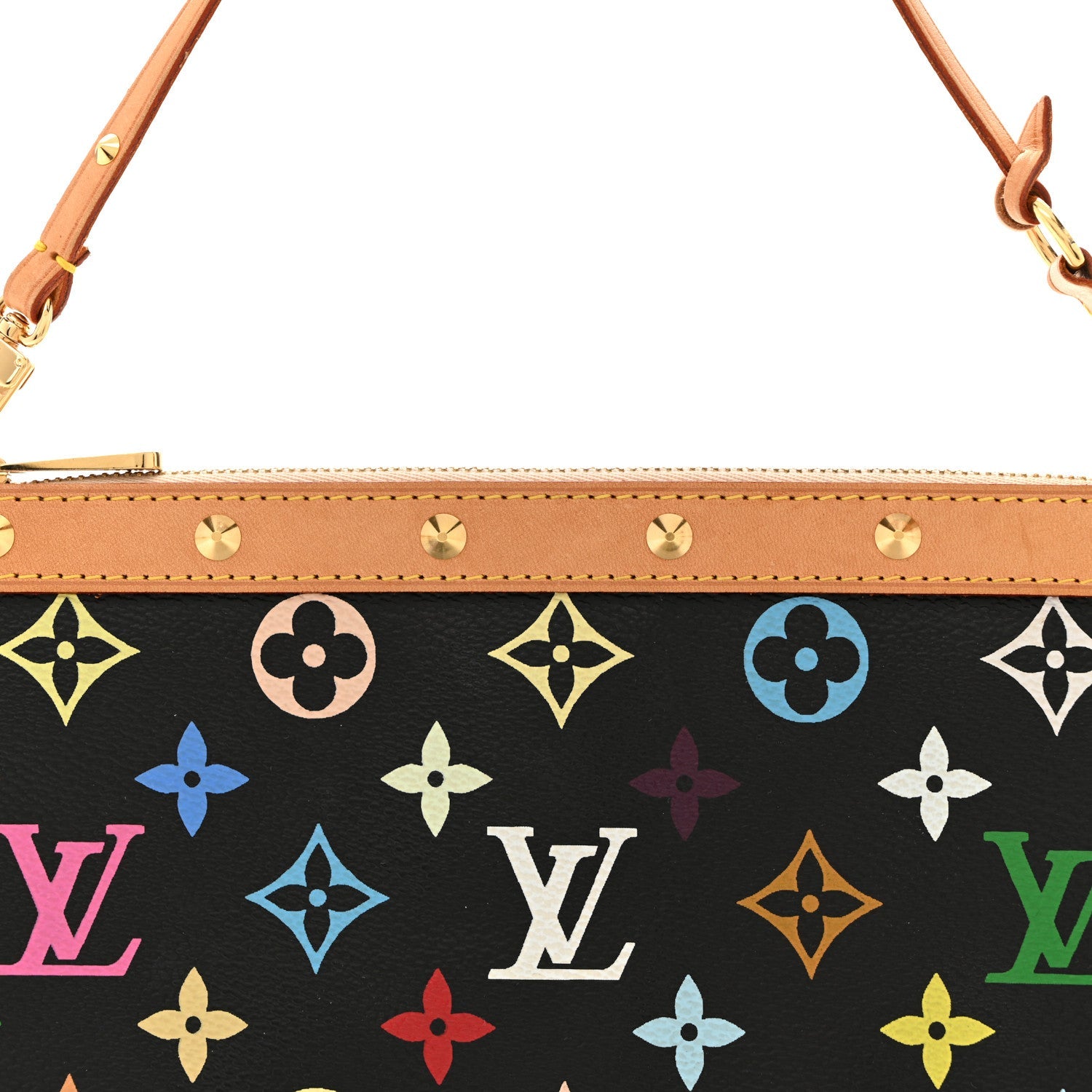 Louis Vuitton Monogram Multicolor Pochette Accessories Black