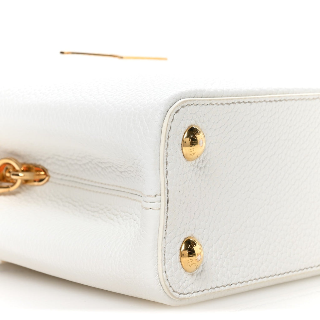 Louis Vuitton LV X TM Taurillon BB Capucines Blanc