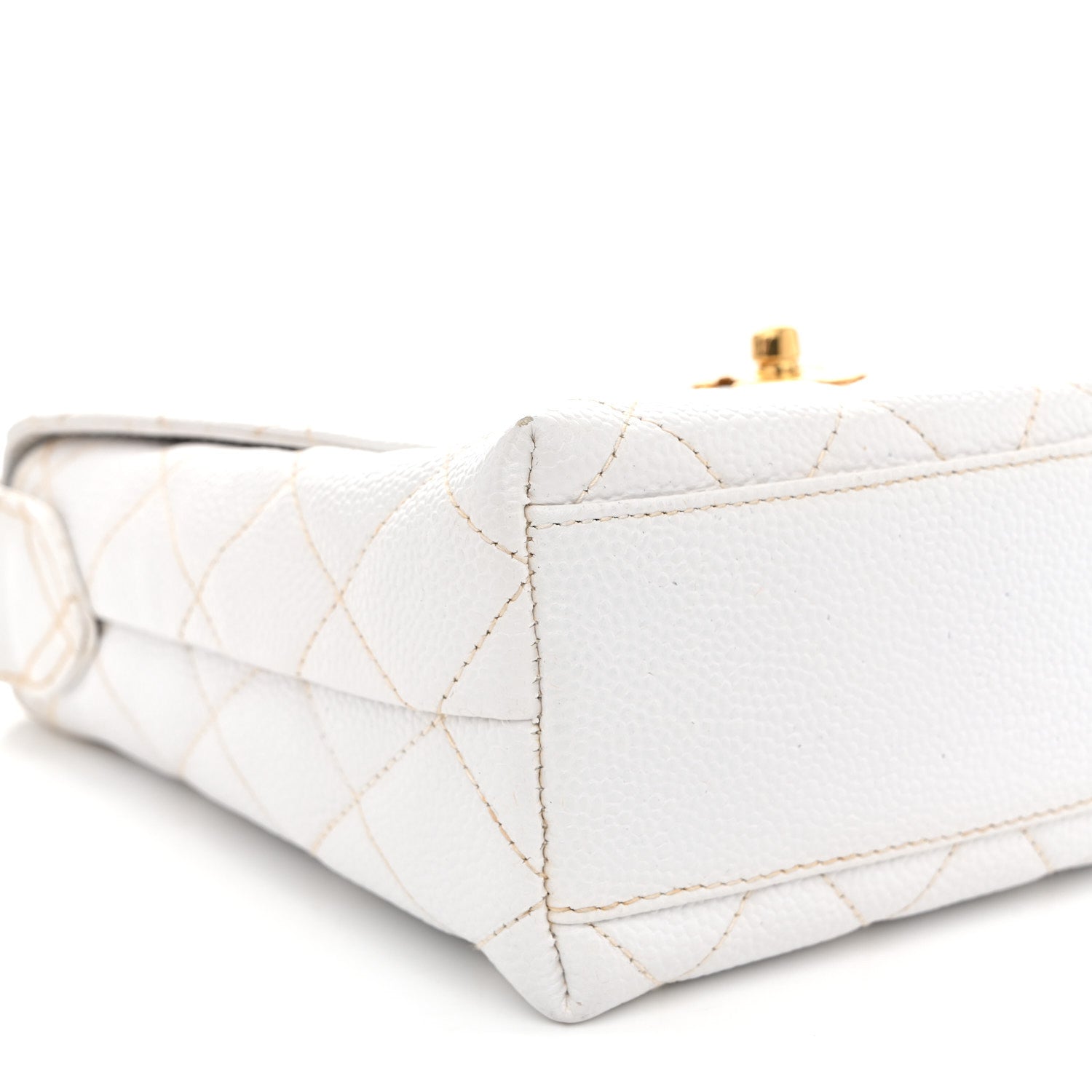 Chanel Caviar CC Shoulder Bag White