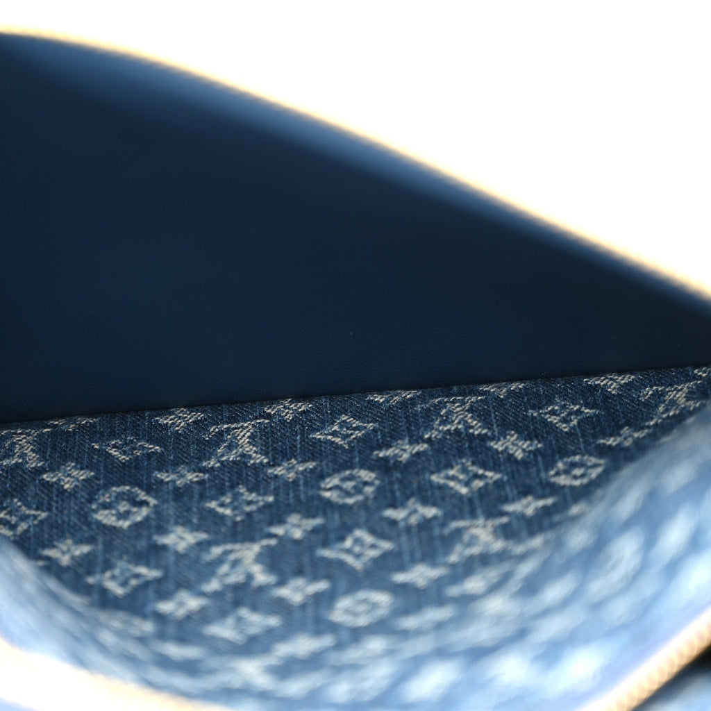 Louis Vuitton LV X TM Monogram Denim Cerises Coussin PM Blue