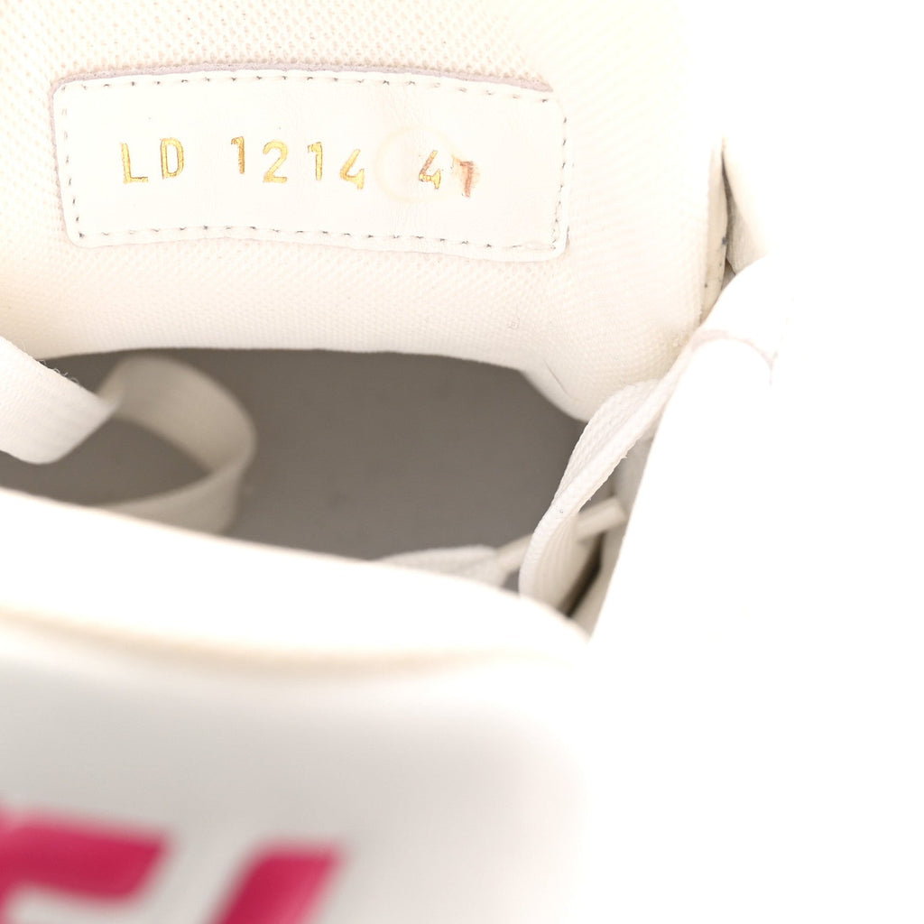 Louis Vuitton LV X TM Embossed Monogram Cherry Blossom LV Trainer Sneakers 41 White