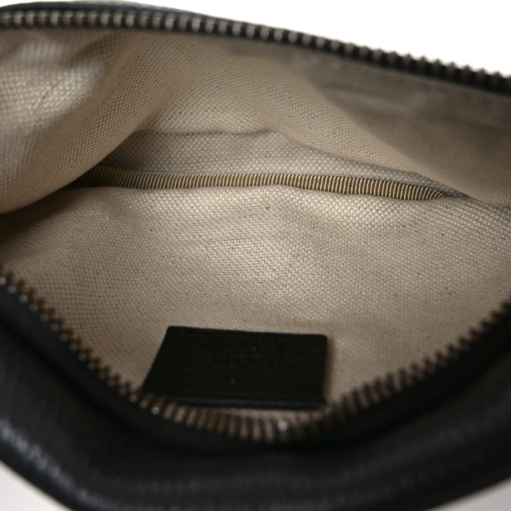 Gucci Grained Calfskin Small Logo Belt Bag Black