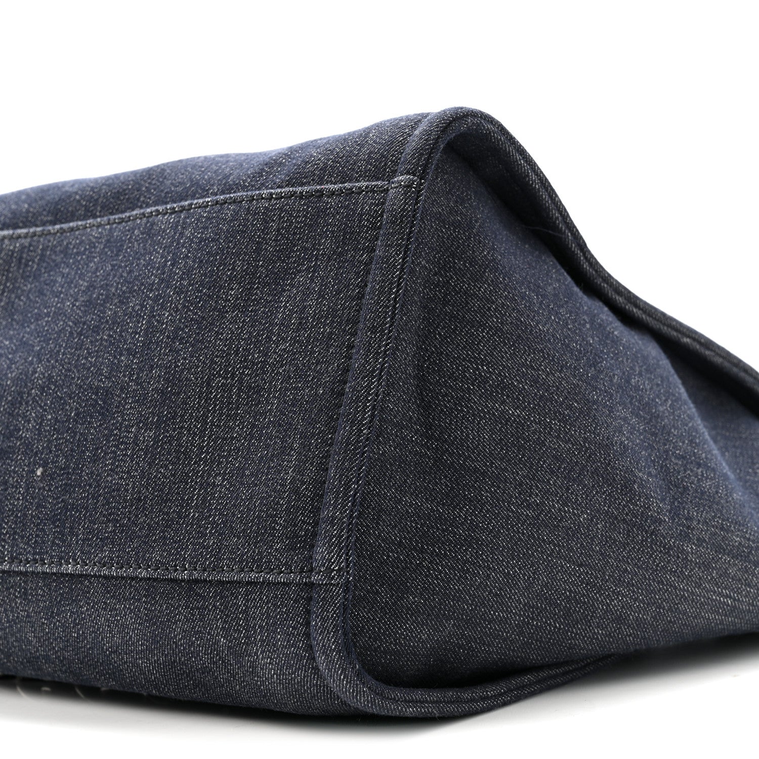 Chanel Denim Large Deauville Tote Dark Blue