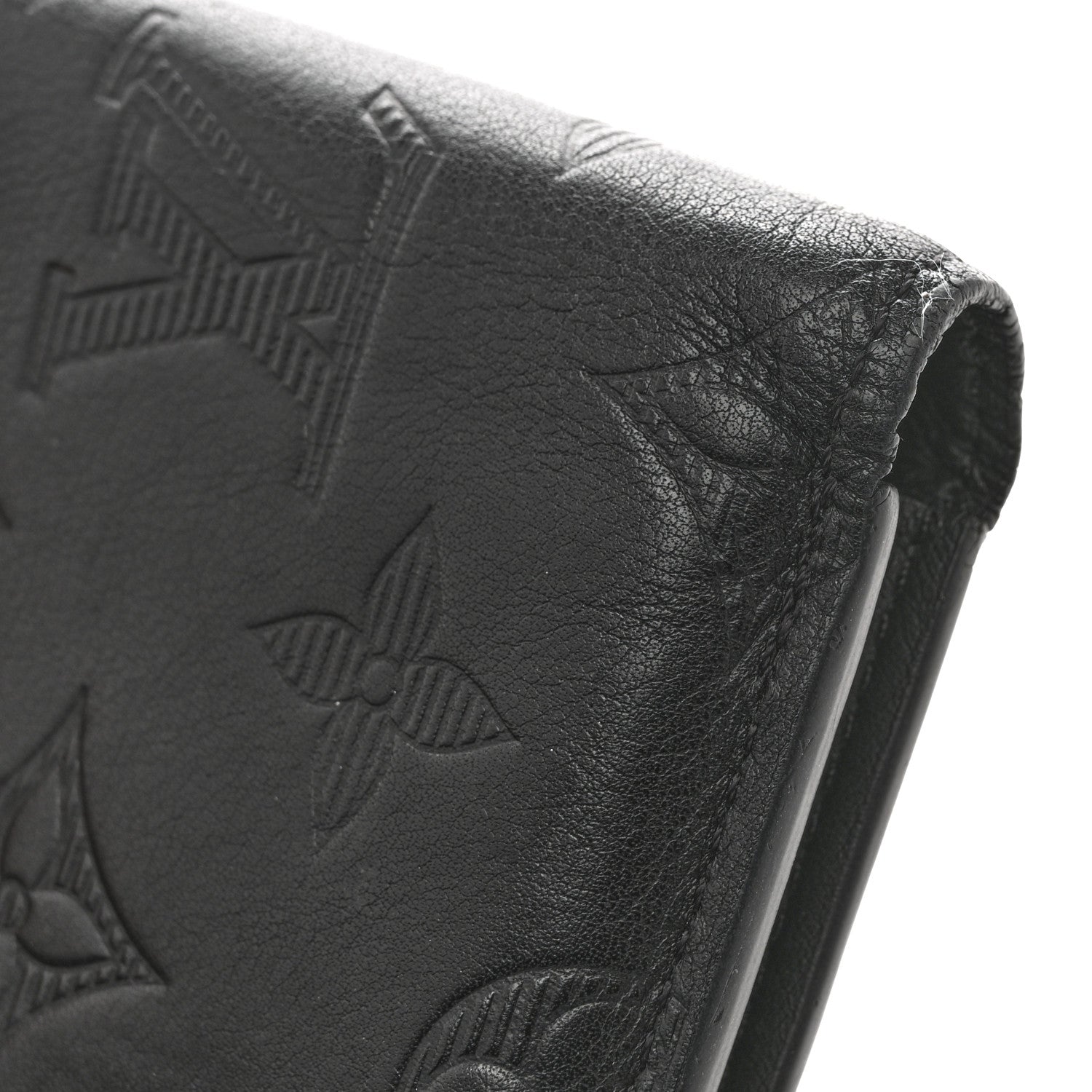 Louis Vuitton Calfskin Monogram Shadow Multiple Wallet Black