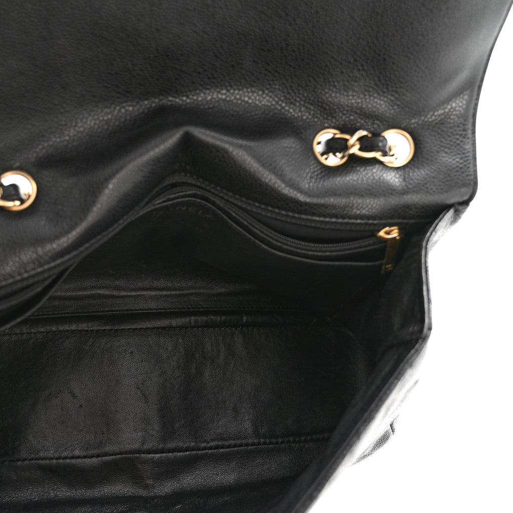 Chanel Caviar Quilted Jumbo Single Flap Black