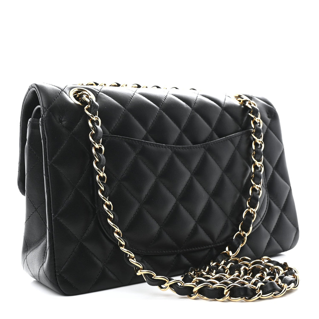 Chanel Lambskin Quilted Small Double Flap Black