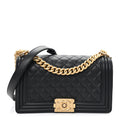 Chanel Calfskin Quilted Medium Boy Flap Black