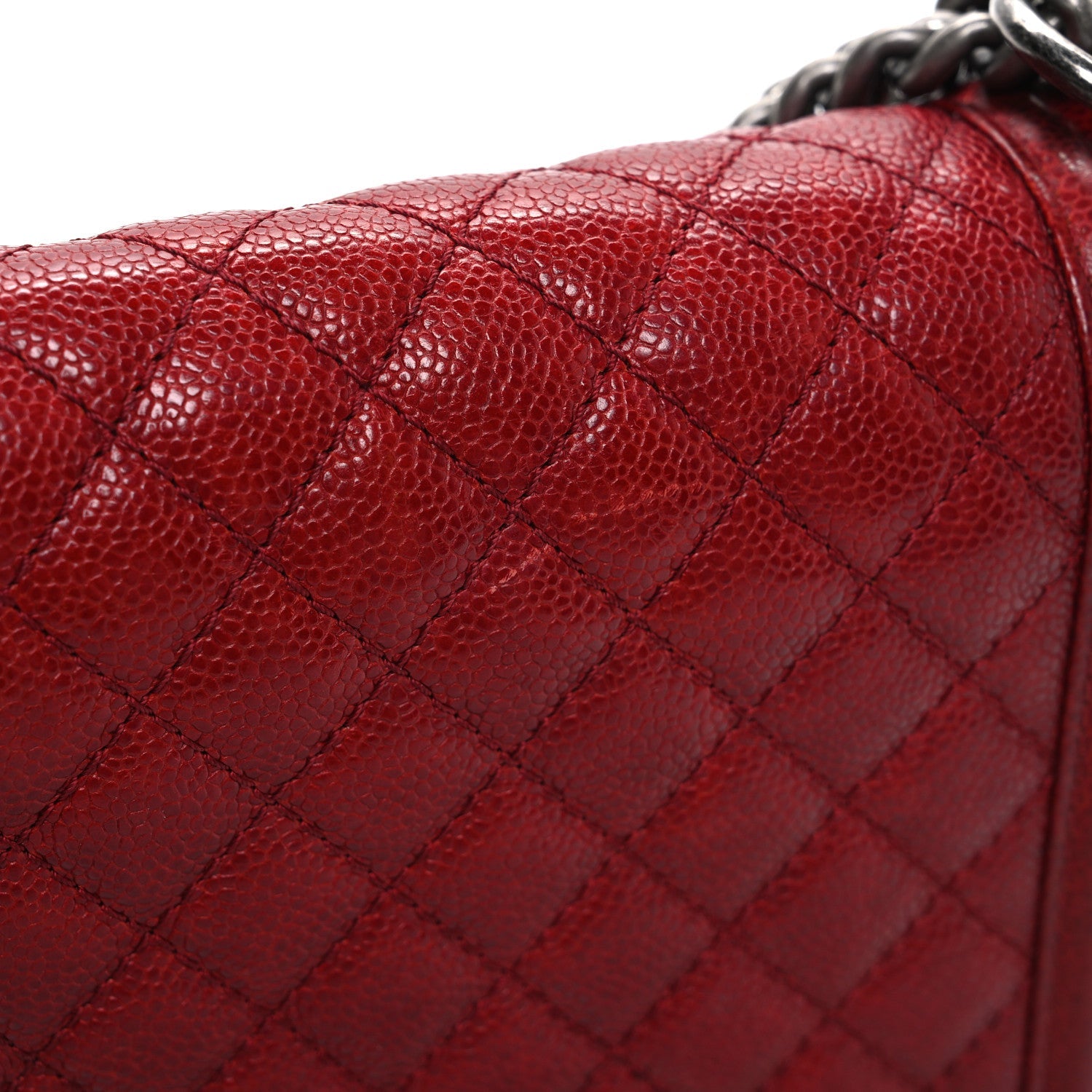 Chanel Caviar Quilted Medium Boy Flap Dark Red