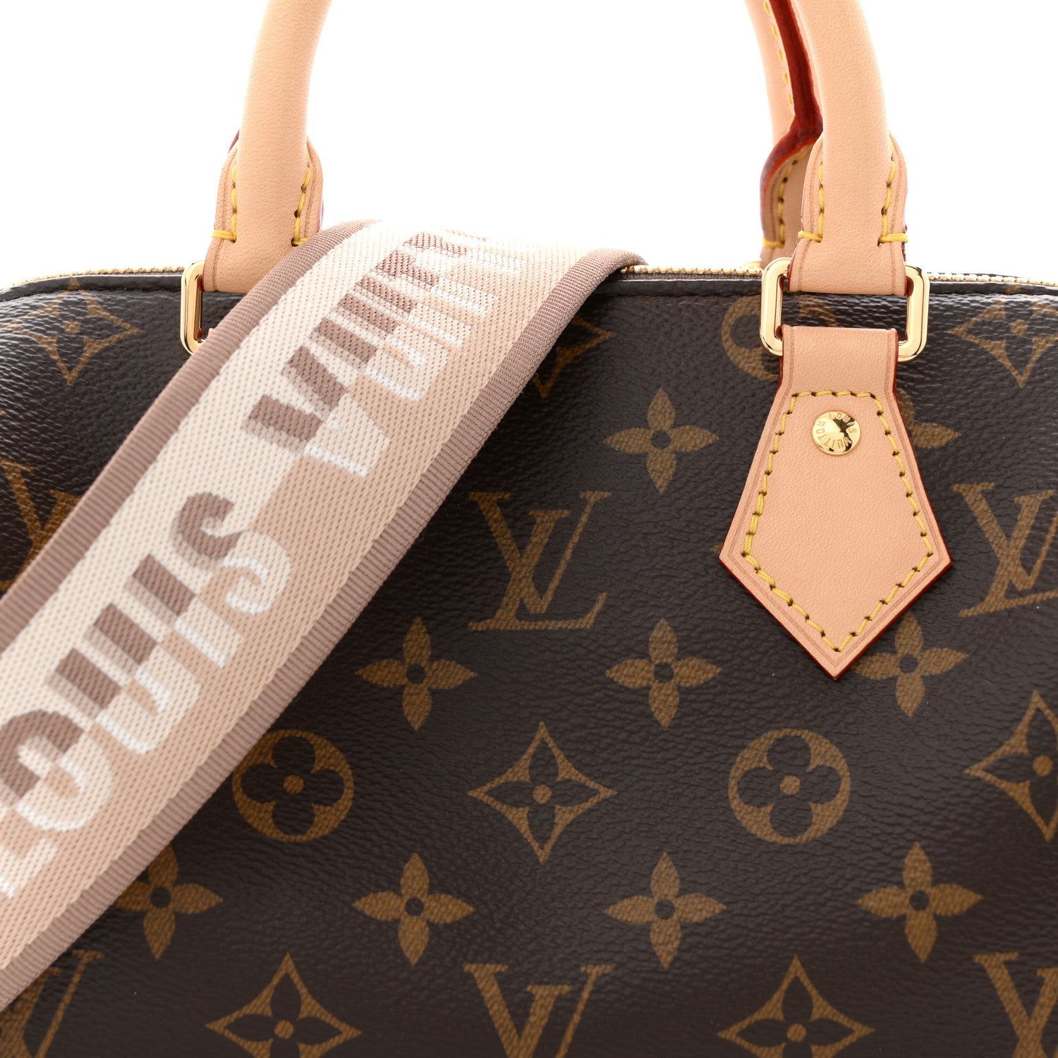 Louis Vuitton Monogram Speedy Bandouliere 20 Beige