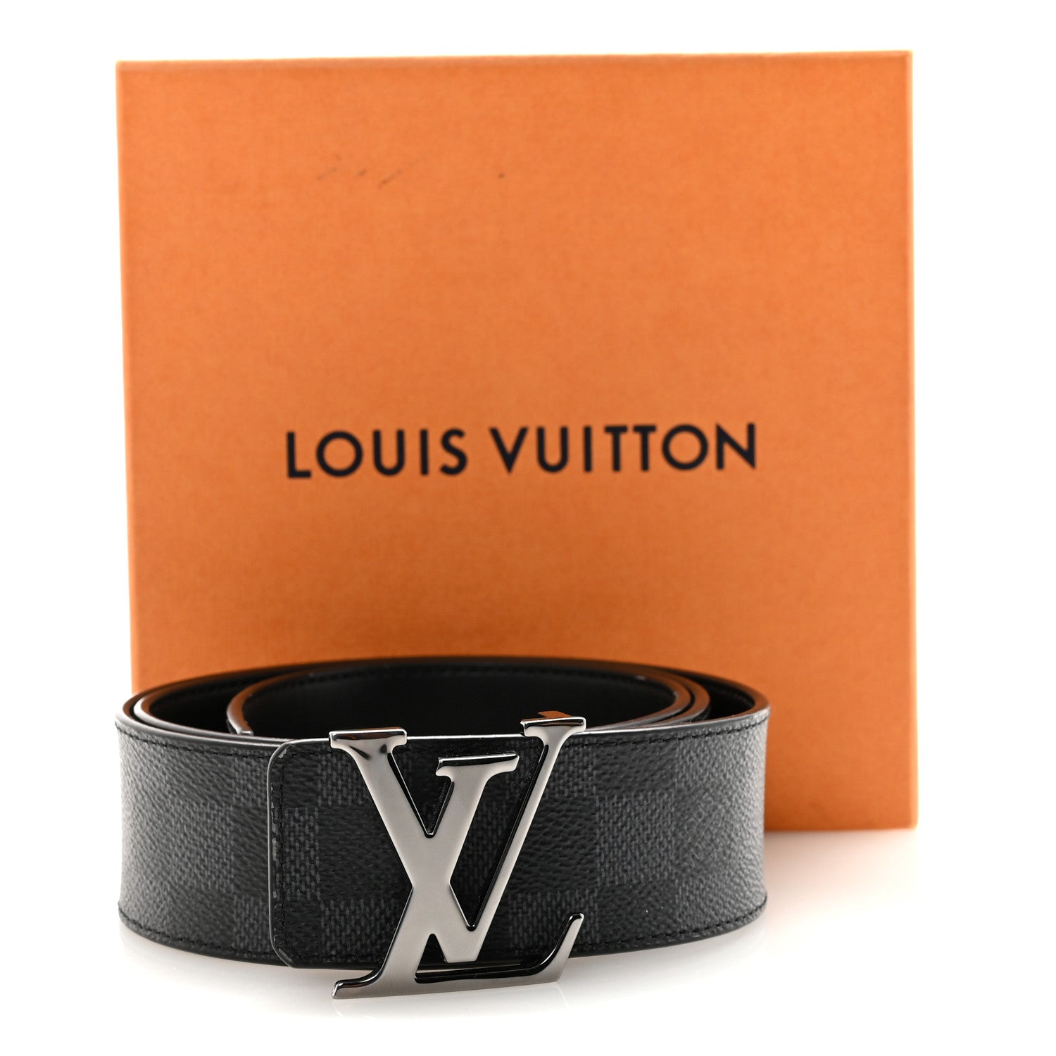 Louis Vuitton Damier Graphite 40mm LV Initiales 85 34 Belt