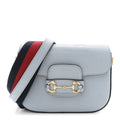 Gucci Lizard Web Mini Horsebit 1955 Shoulder Bag Light Blue